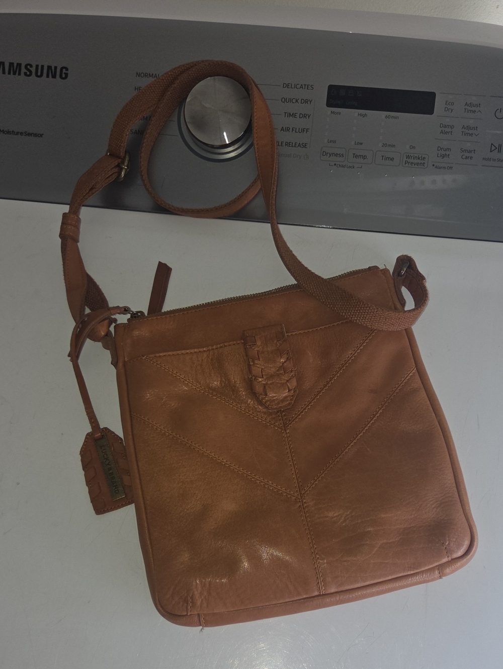 Lucky Brand Tan Leather Crossbody Bag